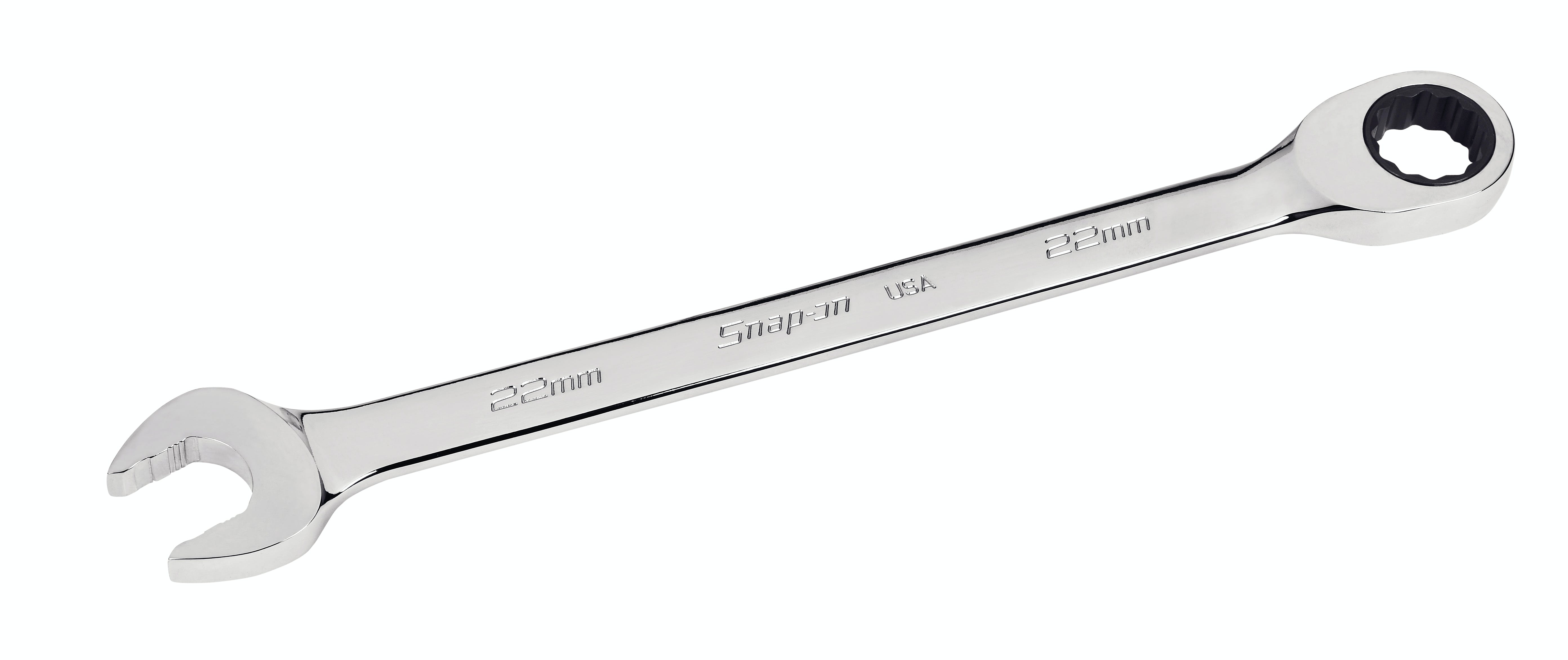 22 mm 12-Point Metric Flank Drive® Plus 0° Offset Non-Reversing Ratcheting Combination Wrench | SOXRM22A 22 mm 12-Point Metric Flank Drive® Plus 0° Offset Non-Reversing Ratcheting Combination Wrench | SOXRM22A